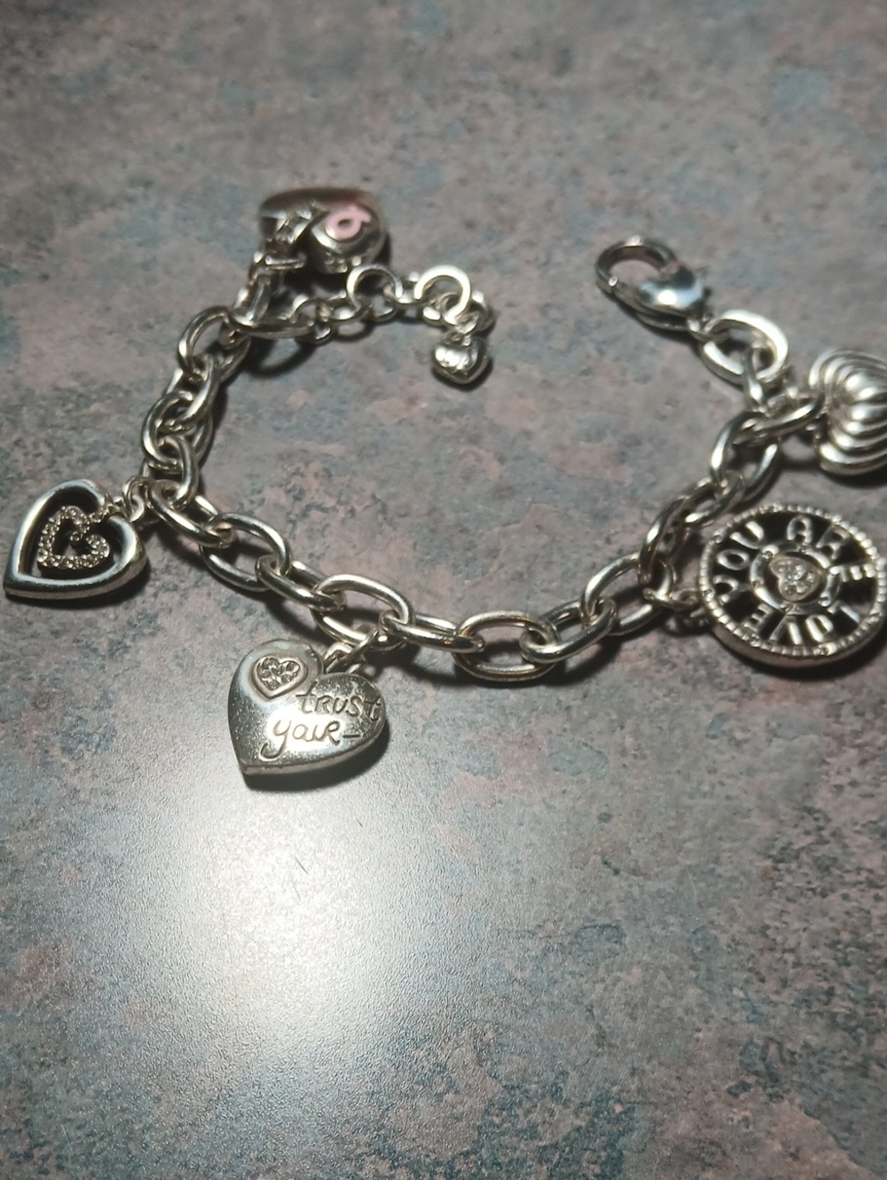 Silver Heart Charm Bracelet - Trust Your Heart Year 2018